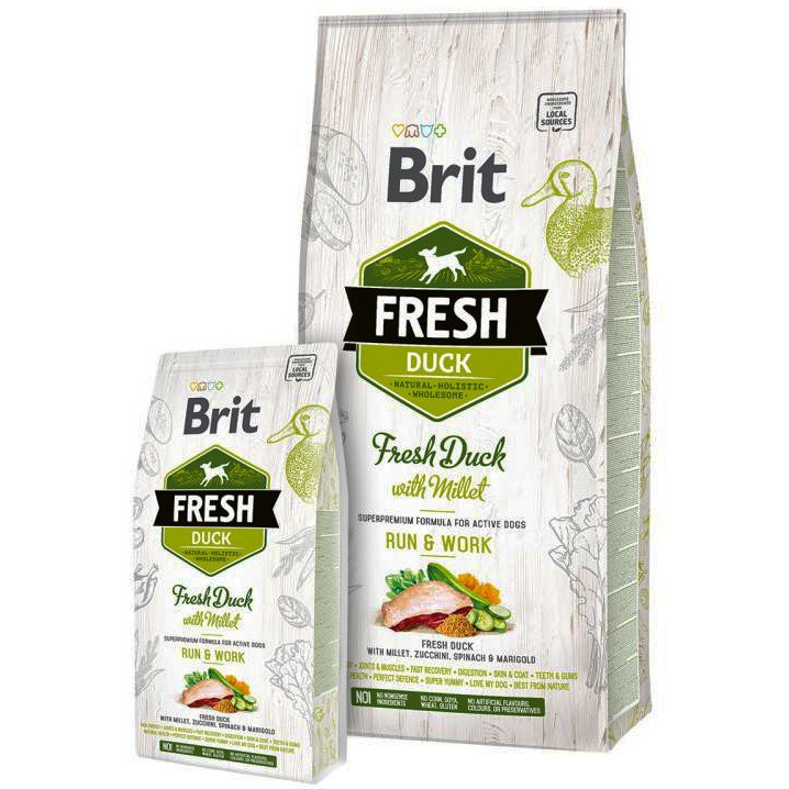 Brit Fresh Duck Millet Adult Run & Work - зображення 1