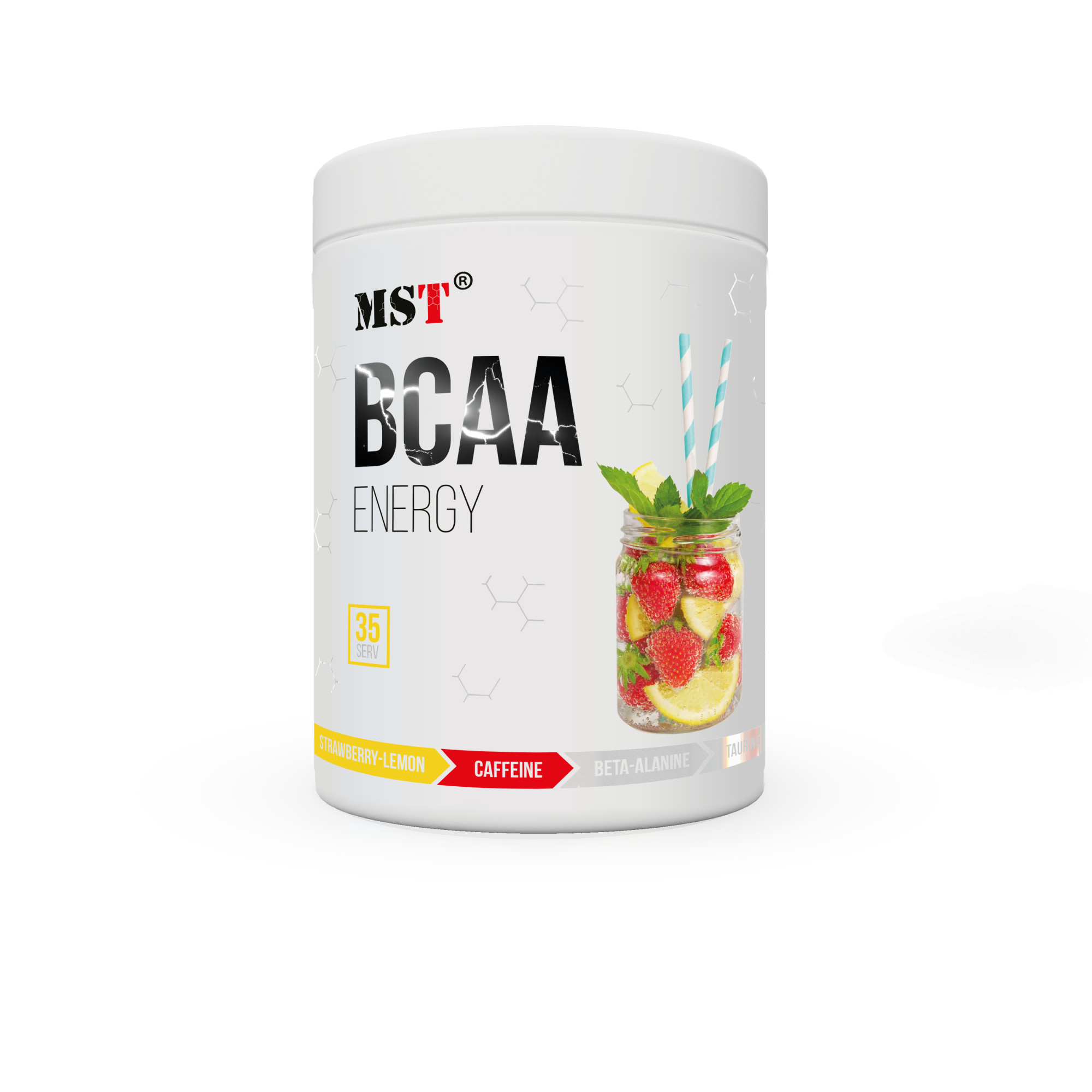 MST Nutrition BCAA Energy 315 g /35 servings/ Strawberry Lemon - зображення 1