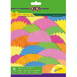 Zibi Набор цветного картона рельефного НЕОН А4, 6 цветов, 6 листов (ZB.1970)