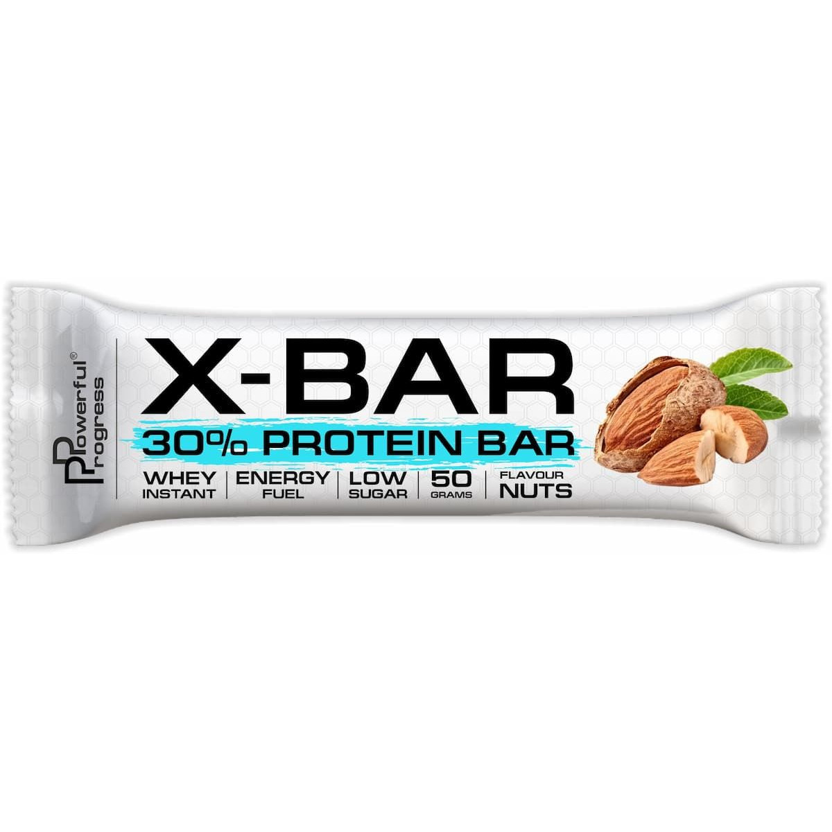 Powerful Progress X-Bar 30% Whey Protein Bar 50 g Nuts - зображення 1