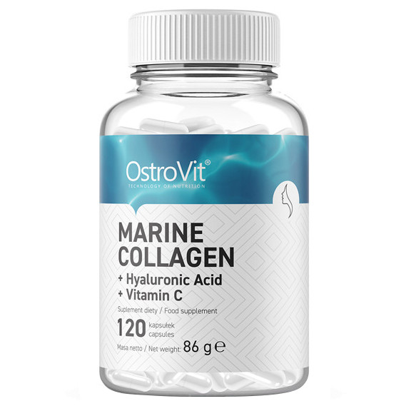 OstroVit Marine Collagen with Hyaluronic Acid and Vitamin C 120 caps /30 servings/ - зображення 1