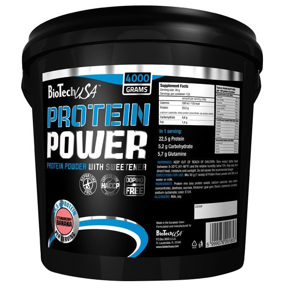 BiotechUSA Protein Power 4000 g /133 servings/ Chocolate - зображення 1