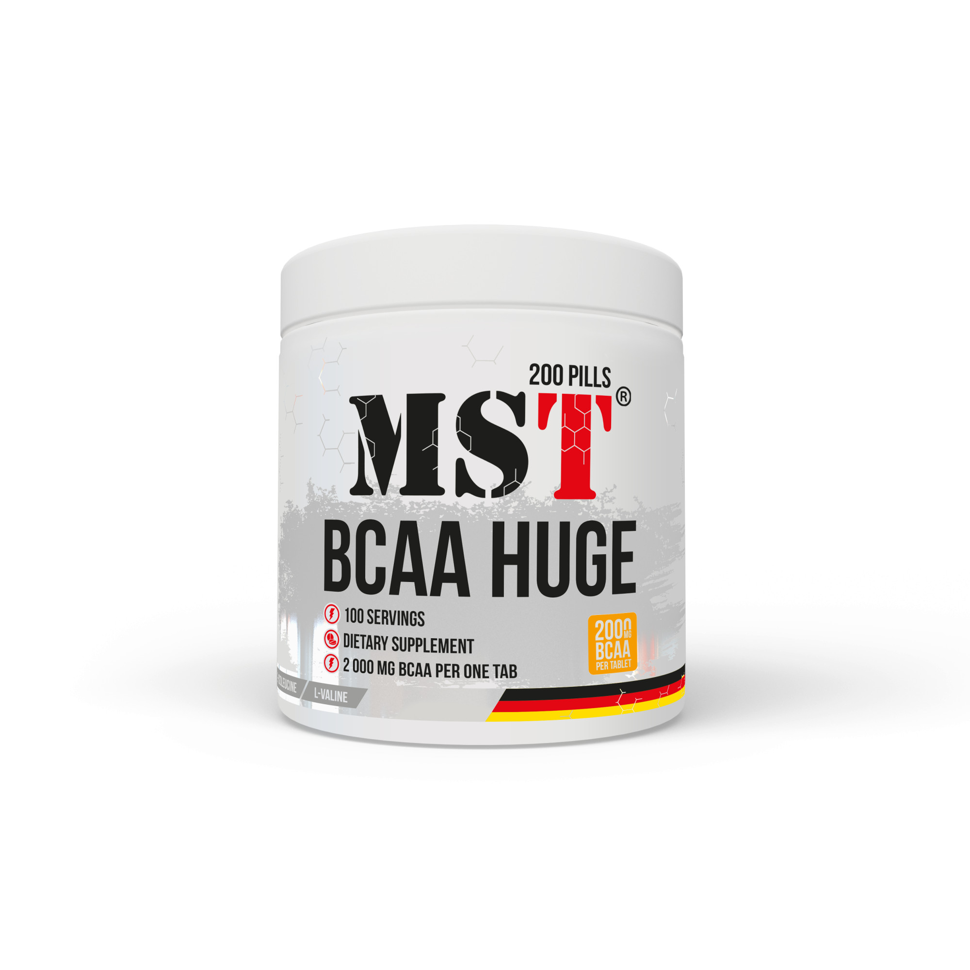 MST Nutrition BCAA Huge 200 tabs /100 servings/ - зображення 1