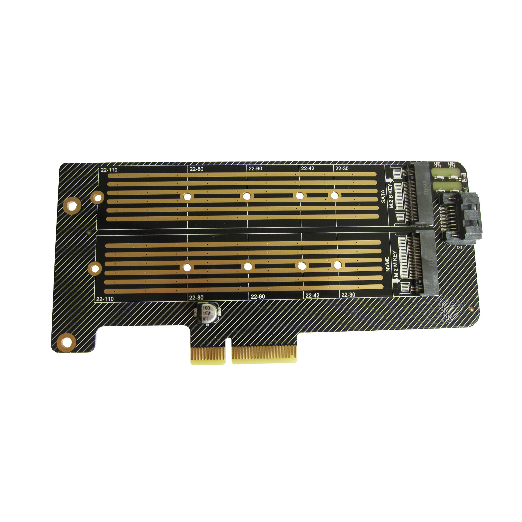 Dynamode PCI-Ex4- 2xM.2 M&B-key - зображення 1