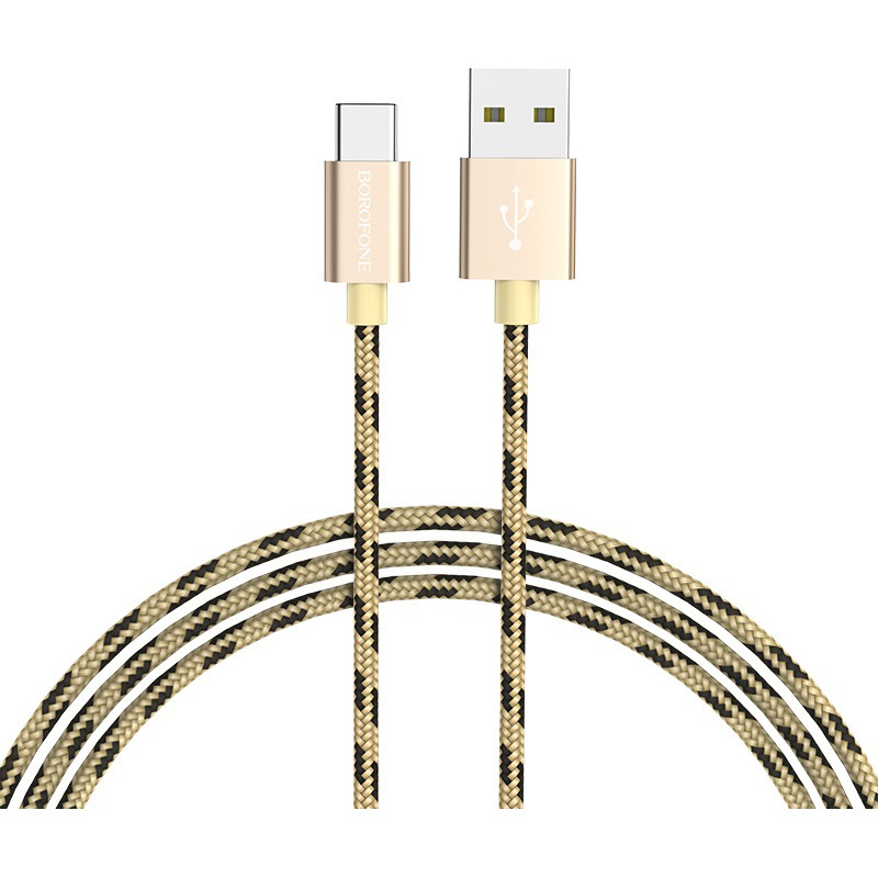 Borofone BX24 Ring Current USB-C 1m Gold (BX24CGD) - зображення 1