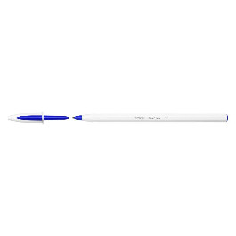 BIC Ручка кулькова  Cristal Up з білим шестигранним корпусом Синя (bc949879)