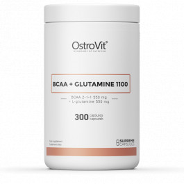OstroVit BCAA + Glutamine 1100 mg 300 caps /60 servings/