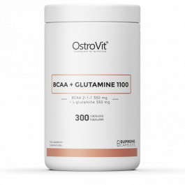   OstroVit BCAA + Glutamine 1100 mg 300 caps /60 servings/