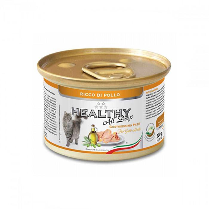 Healthy alldays cat pate’ rich in chicken 200 г (8015912504647) - зображення 1