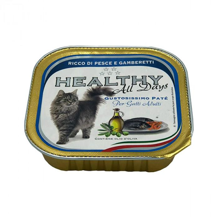 Healthy alldays cat pate’ rich in fish with shrimps 100 г (8015912504753) - зображення 1