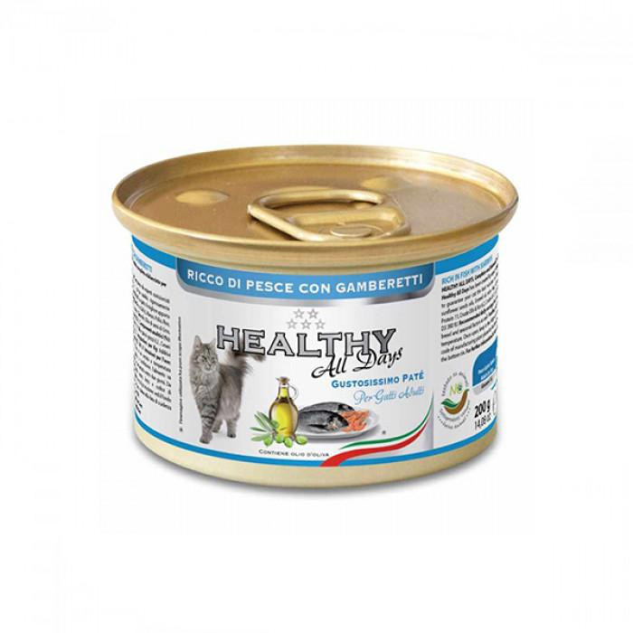 Healthy alldays cat pate’ rich in fish with shrimps 200 г (8015912504685) - зображення 1