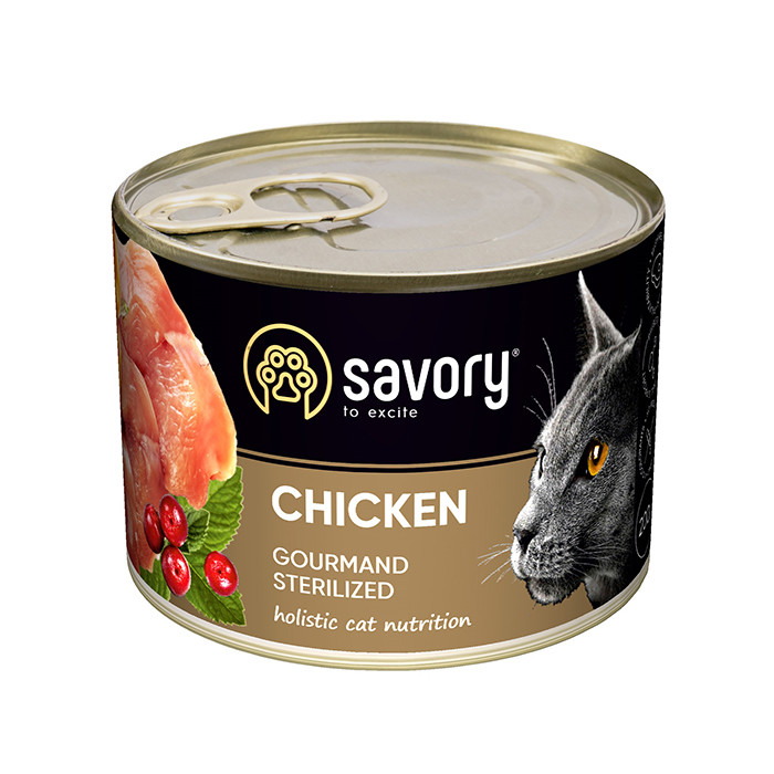 Savory Cat Adult Sterilised Chicken 200 г (30754) - зображення 1