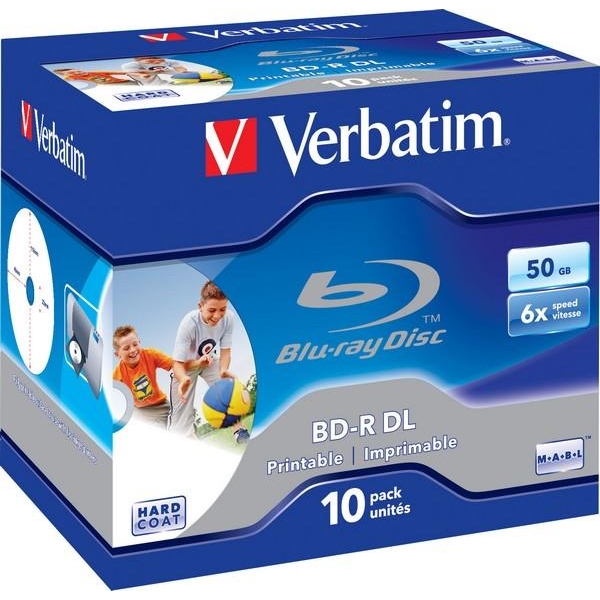 Verbatim BD-R DL Printable 50GB 6x Jewel Case 10шт (43736) - зображення 1