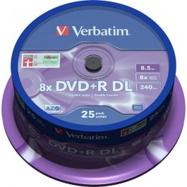 Verbatim DVD+R DL 8,5GB 8x Spindle Packaging 25шт (43757)