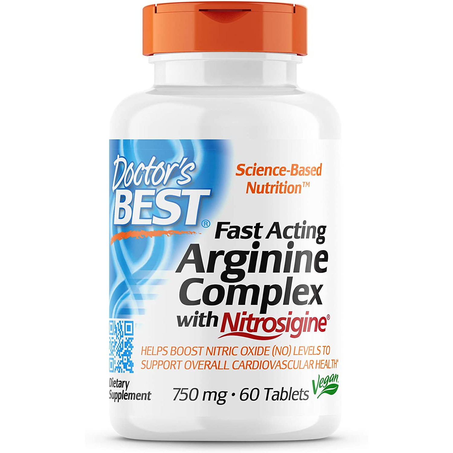 Doctor's Best Fast Acting Arginine Complex 750 mg 60 tabs /30 servings/ - зображення 1