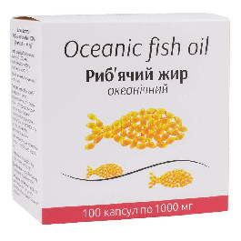  Рыбий жир океанический 1000 мг, блистер 100 капсул,