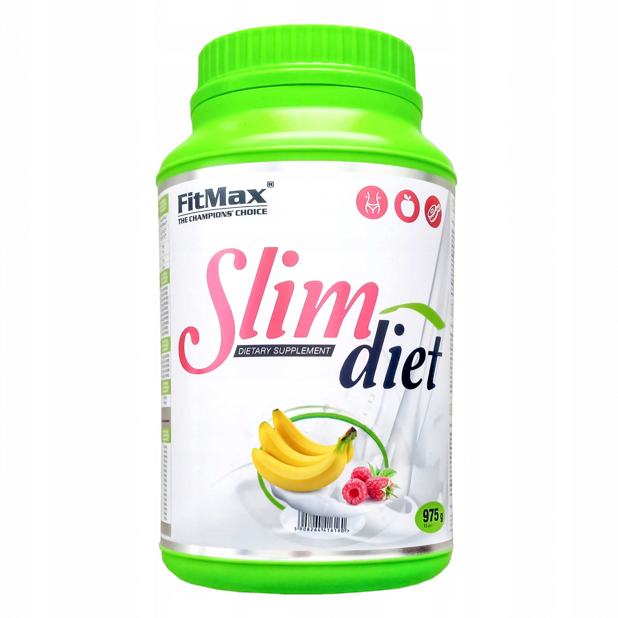 FitMax Slim Diet Powder 975 g /15 servings/ Banana Raspberry - зображення 1