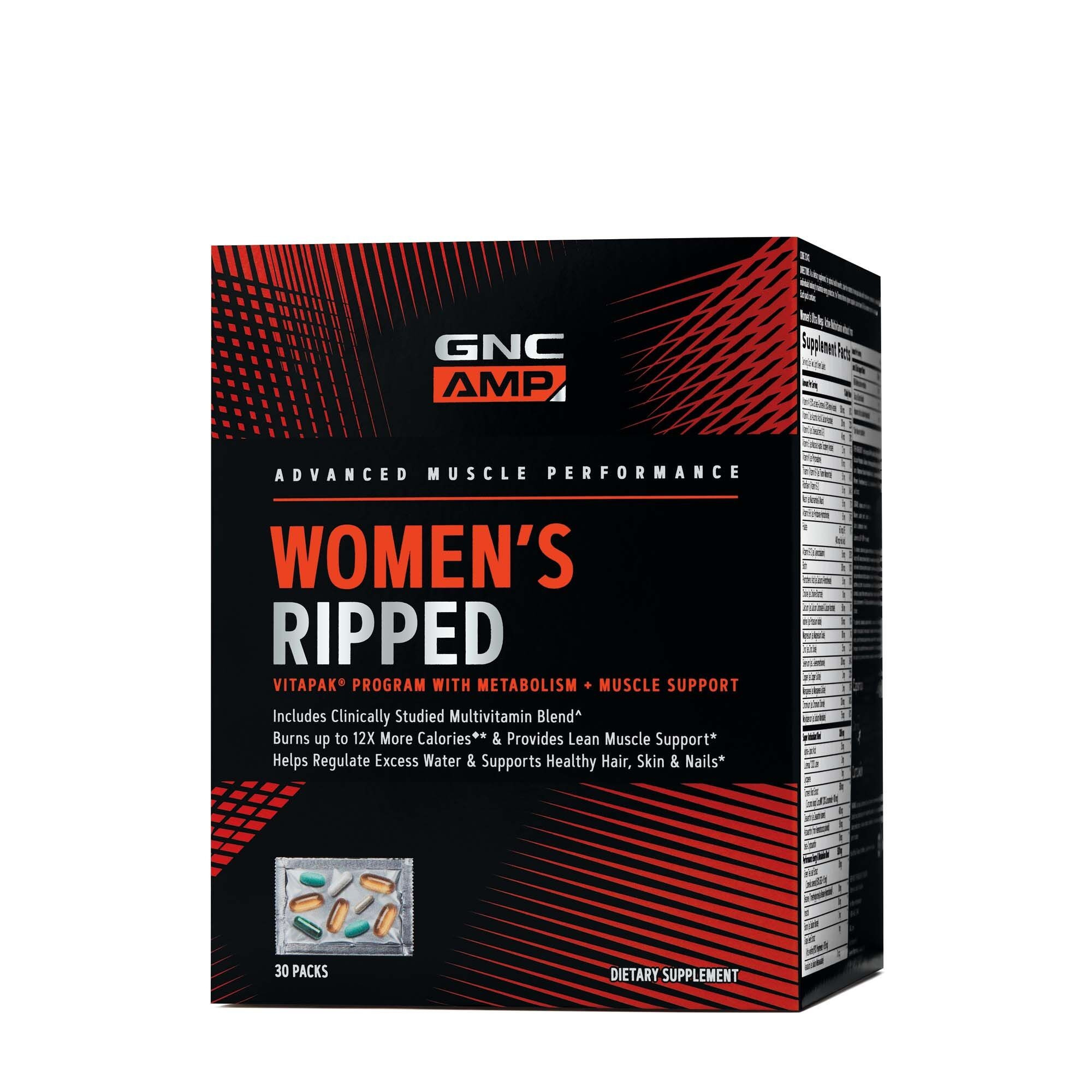 GNC AMP Women's Ripped Vitapak Program With Metabolism + Muscle Support 30 packs - зображення 1