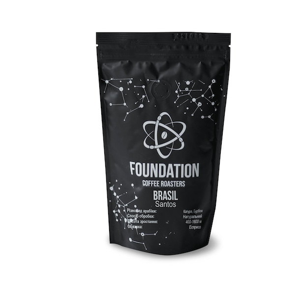 Foundation Coffee Roasters Brasilia Santos в зернах 250 г - зображення 1