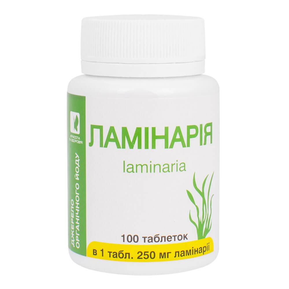 Красота и Здоровье Ламинария, 250 мг, 100 таблеток, (KZ-Laminariya-250-100) - зображення 1