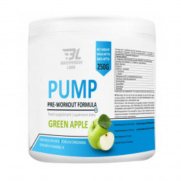 BodyPerson Labs Pump Pre-Workout Formula 250 g /16 servings/ Green Apple