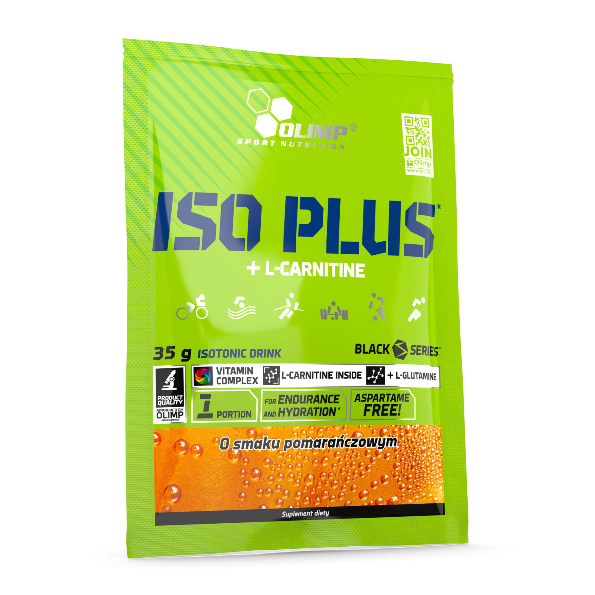 Olimp Iso Plus Powder 35 g /sample/ Orange - зображення 1