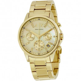 ARMANI EXCHANGE Lady Banks Crystals Gold Stainless Steel Chronograph (AX4327)