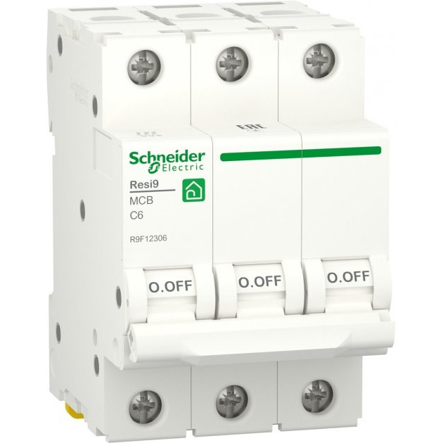 Schneider Electric Resi9 6A 3P кривая С 6кА (R9F12306) - зображення 1