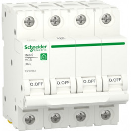   Schneider Electric Resi9 63A 4P кривая В 6кА (R9F02463)