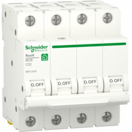   Schneider Electric Resi9 32A 4P кривая С 6кА (R9F12432)