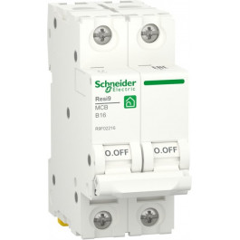   Schneider Electric Resi9 16A 2P кривая В 6кА (R9F02216)