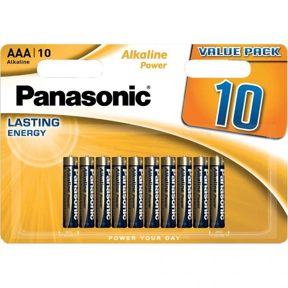 Panasonic AAA bat Alkaline 10шт Alkaline Power (LR03REB/10BW) - зображення 1