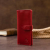Grande Pelle Вертикальний жіночий гаманець Anet на кнопці  11325 Червоний - зображення 6