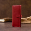Grande Pelle Вертикальний жіночий гаманець Anet на кнопці  11325 Червоний - зображення 7