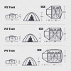 Naturehike P-Series 2P UPF 50+ Family Camping Tent NH18Z022-P, orange - зображення 2