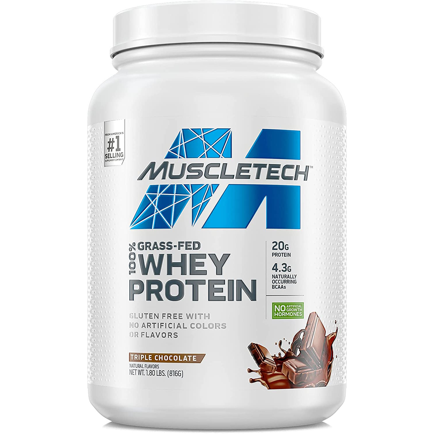 MuscleTech Grass-fed 100% Whey Protein 816 g /23 servings/ - зображення 1