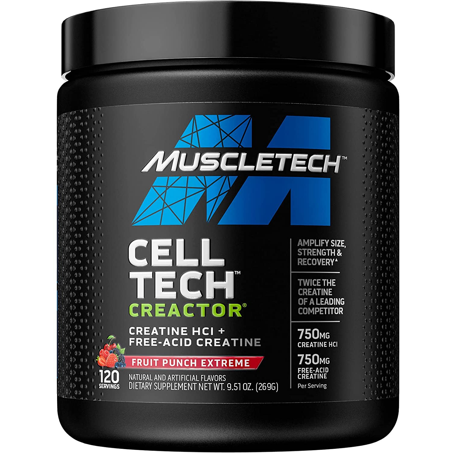 MuscleTech Cell-Tech Creactor 269 g /120 servings/ Fruit Punch Extreme - зображення 1