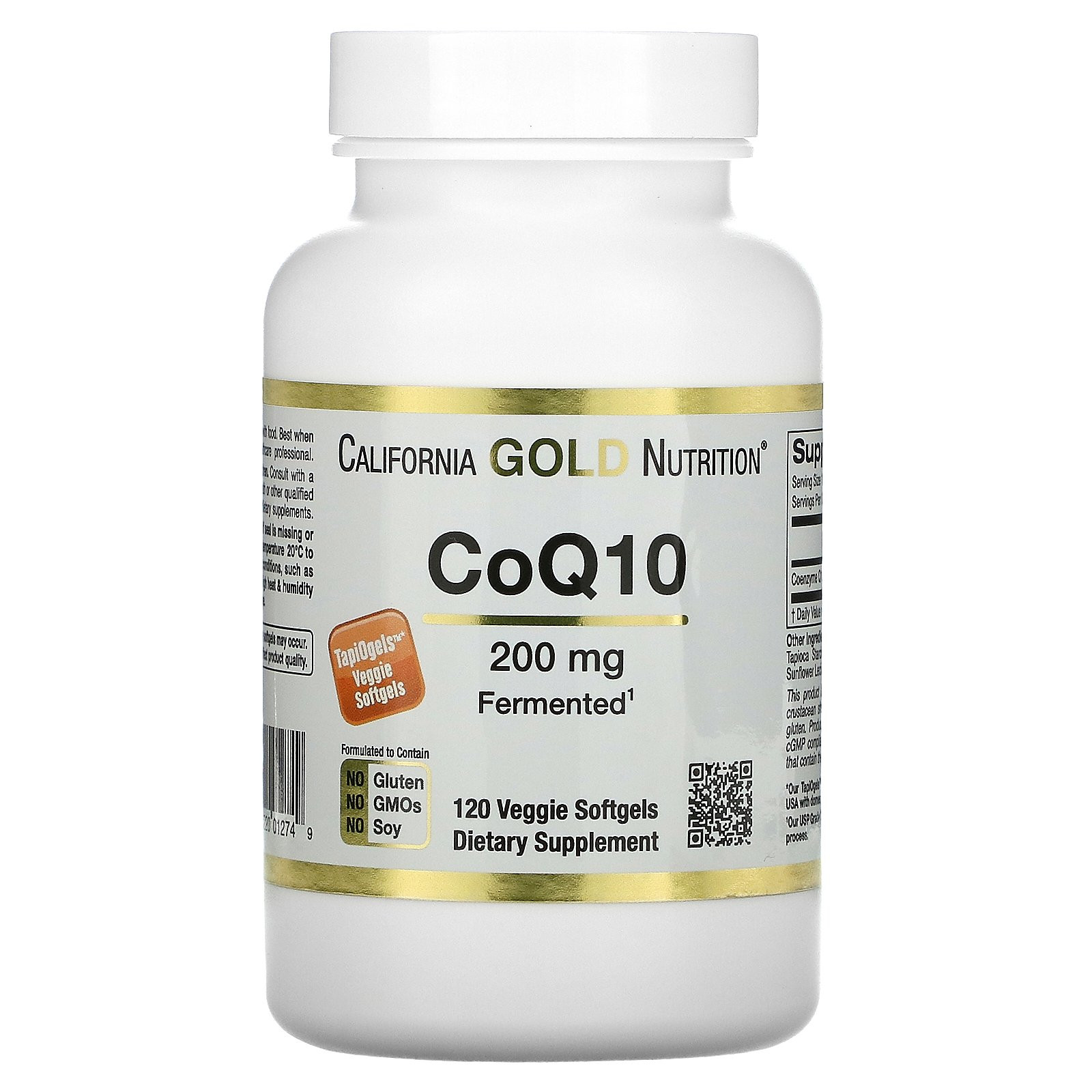 California Gold Nutrition CoQ10 200 mg 120 softgels - зображення 1