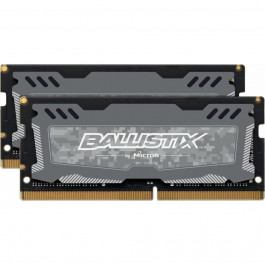 Crucial 32 GB (2x16GB) SO-DIMM DDR4 2666 MHz Ballistix Sport LT Gray (BLS2K16G4S26BFSD)