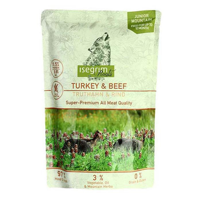 Isegrim Pouch Roots JUNIOR Turkey & Beef 410 г (95750) - зображення 1