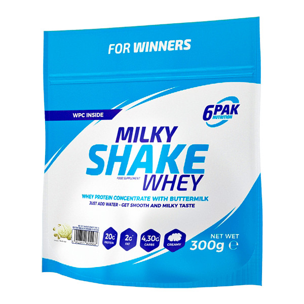 6PAK Nutrition Milky Shake Whey 300 g /10 servings/ Pistachio Ice Cream - зображення 1