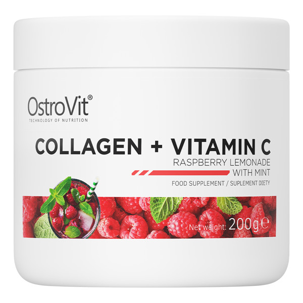 OstroVit Collagen + Vitamin C 200 g /20 servings/ Raspberry Lemonade with Mint - зображення 1