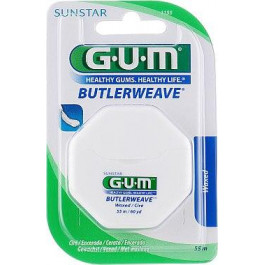 Sunstar GUM Зубная нить BUTLERWEAVE UNWAXED, не вощеная, 55 м (15481)