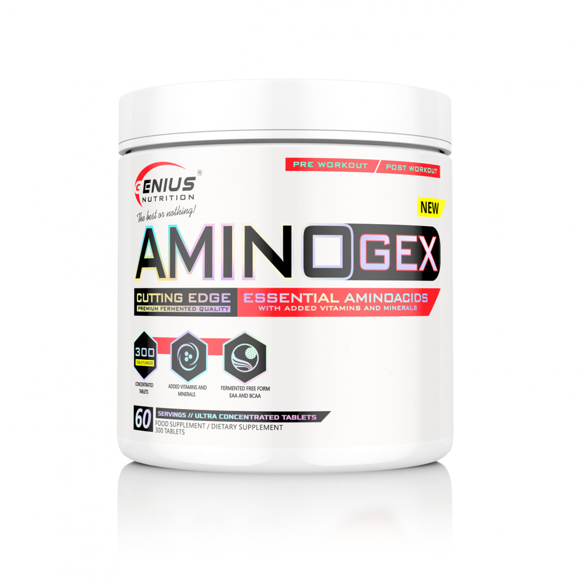 Genius Nutrition AminoGex 300 caps /60 servings/ - зображення 1