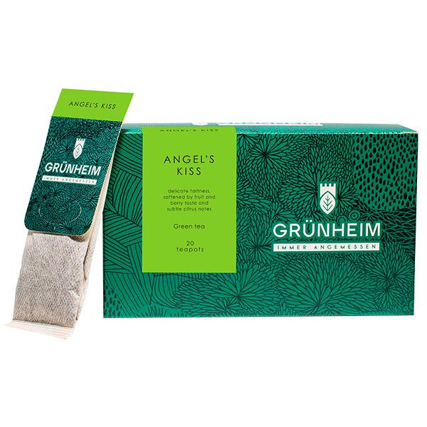 Grunheim Зеленый чай  Angels Kiss в пакетиках 20 шт - зображення 1