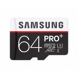 Samsung 64 GB microSDXC Class 10 UHS-I U3 PRO Plus + SD Adapter MB-MD64DA