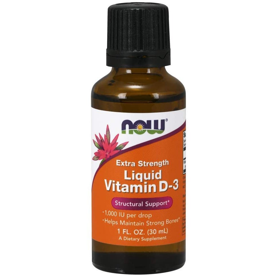 Now Liquid Vitamin D-3 Extra Strength, 1,000 IU 30 ml /1071 servings/ Unflavored - зображення 1