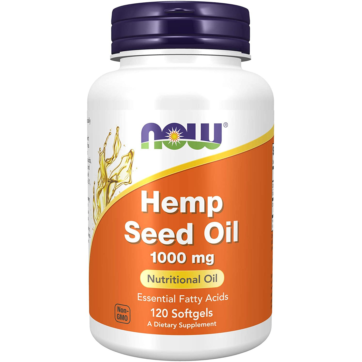 Now Hemp Seed Oil 1000 mg 120 softgels - зображення 1