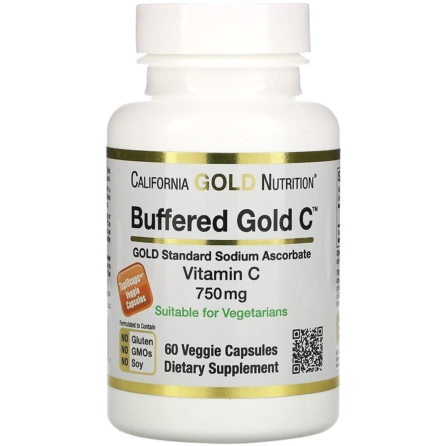 California Gold Nutrition Buffered Vitamin C 750 mg 60 caps - зображення 1