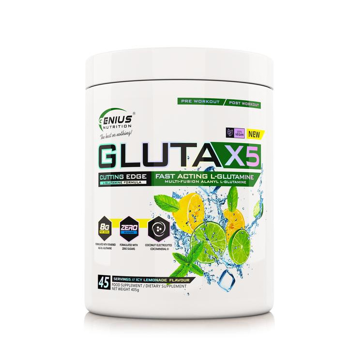 Genius Nutrition Gluta-X5 405 g /45 servings/ Icy Lemonade - зображення 1